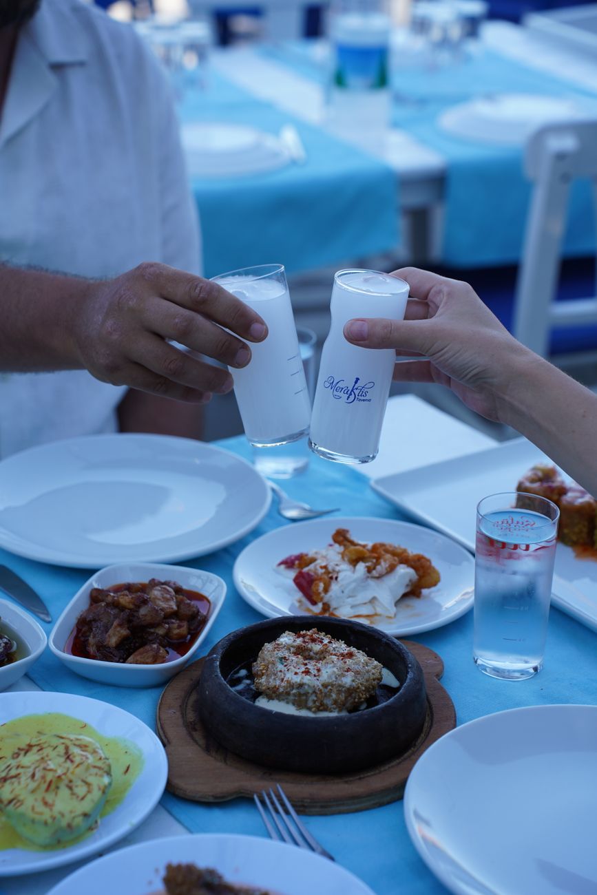 Harborfront seafood meyhane on Heybeliada promenade
